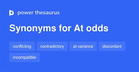 at odds with synonym